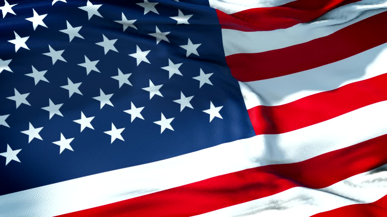 bandera estadounidense, con movimiento real, estrellas y rayas, estados unidos de américa, democrático patriótico