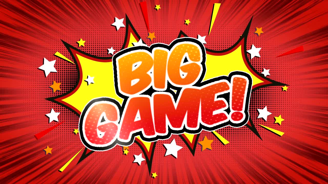 큰 게임 - 만화 스타일 텍스트