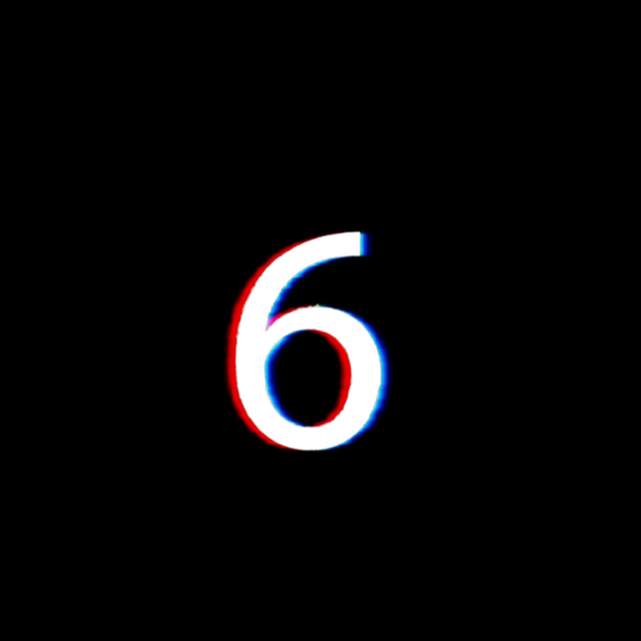 Glitch Effect Number 6 on Black Background