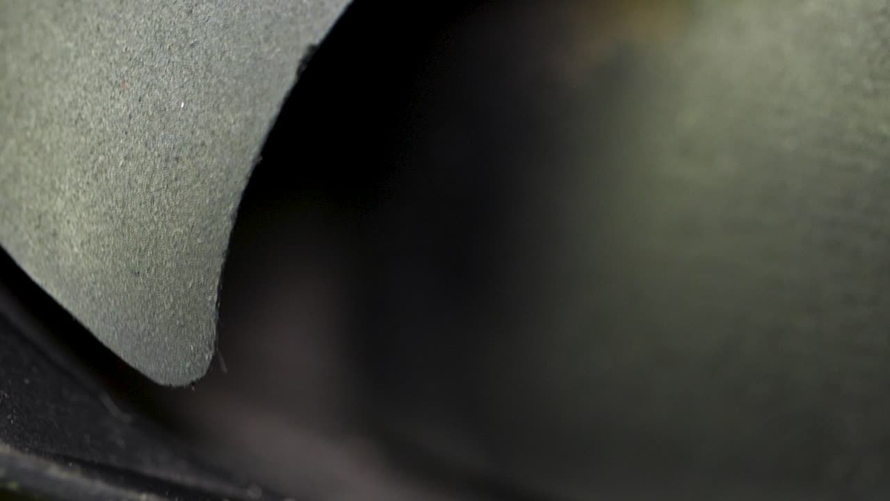 컴퓨터 팬 블레이드의 클로즈업 뷰