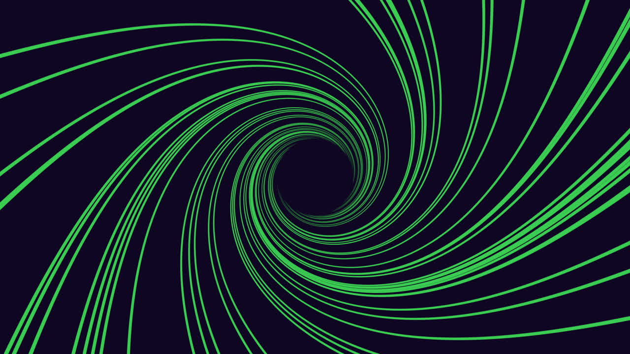 Swirling purple spiral on black intricate convergence of thin lines creates mesmerizing motion