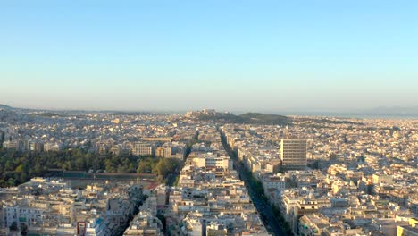 Akropolis-Von-Athen-Griechenland-Drohne-Zeitraffer