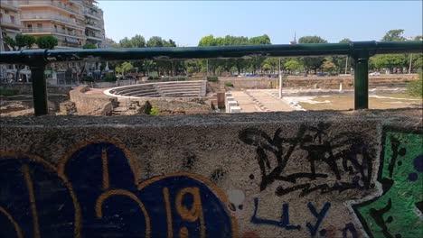 ruins of ancient greece in thessaloniki - archaeological site