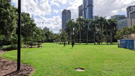 time-lapse of a park with changing shadows