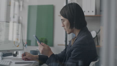 businessman working in an office