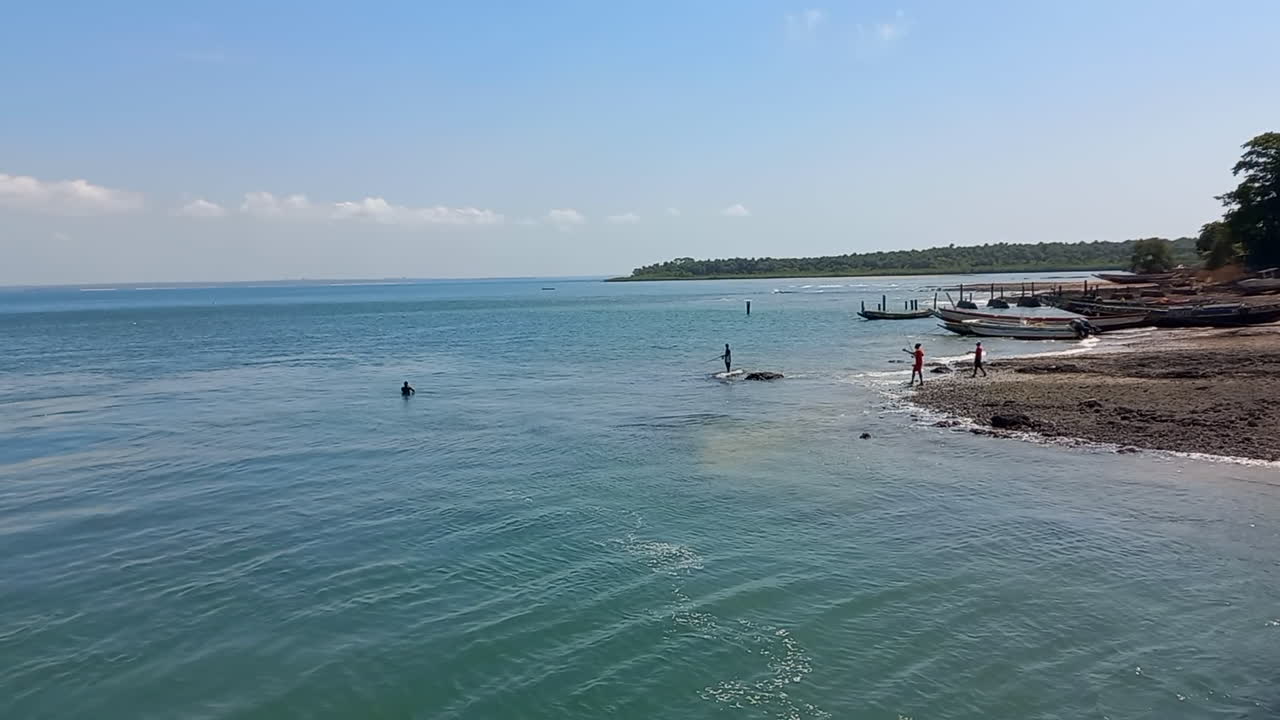 Beach on Bubaque island, Bijagos archipelago in Guinea Bissau