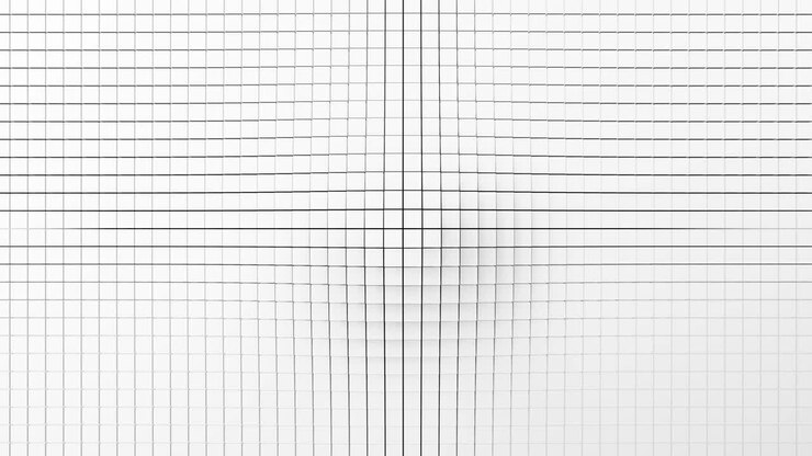 Abstract white cube geometry wave pattern