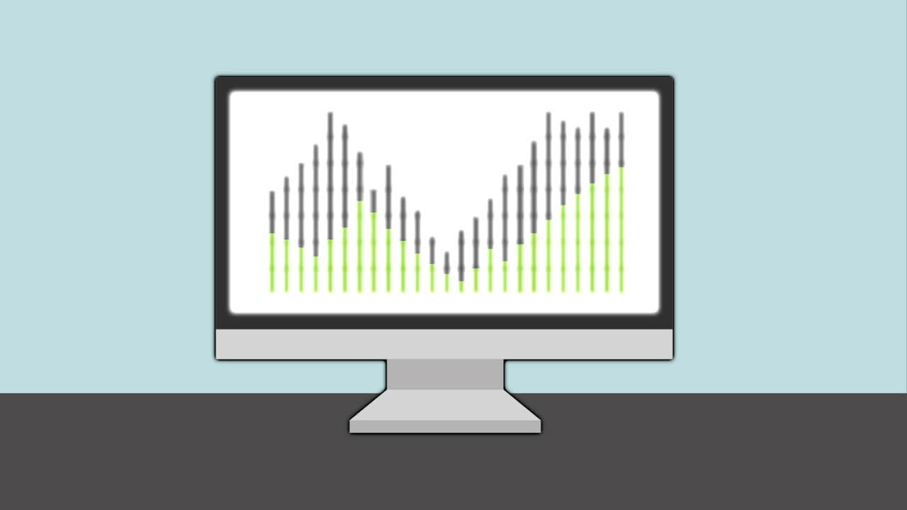 visualización de datos en un monitor de computadora