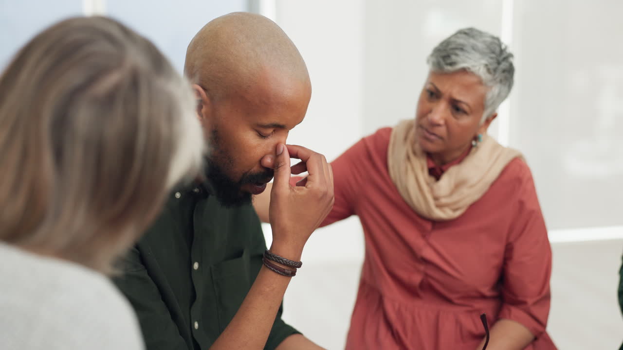 People, group and therapy with psychologist