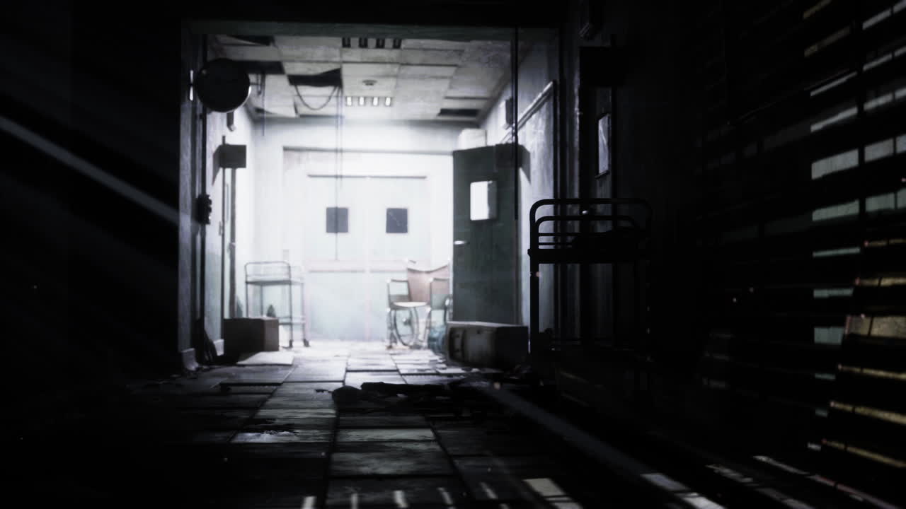 버려진 병원 복도