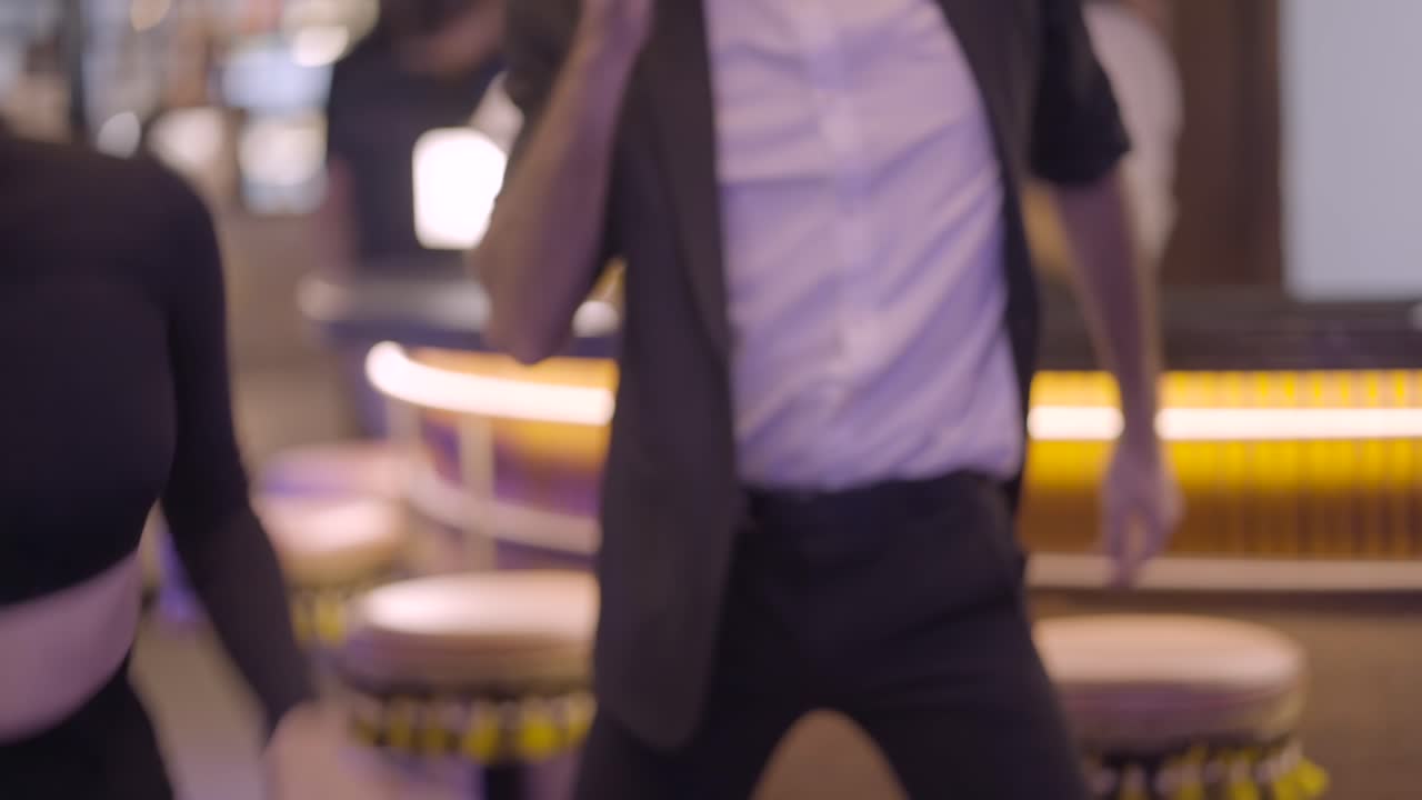 Couple Dancing at Nightclub Bar