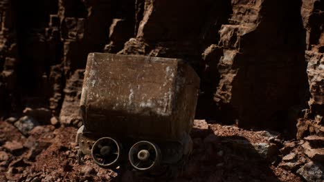 abandoned gold mine trolley used to cart ore during the gold rush