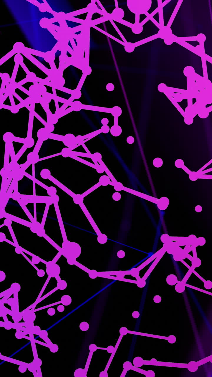 animación de puntos y formas sobre fondo negro