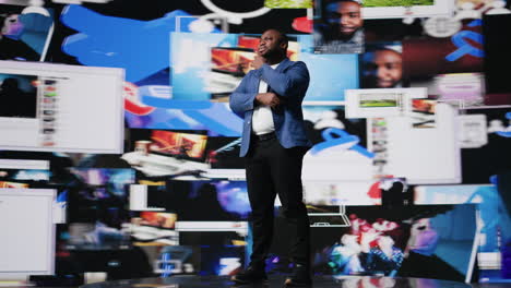 african american digital creator using dashboards with dynamic screens