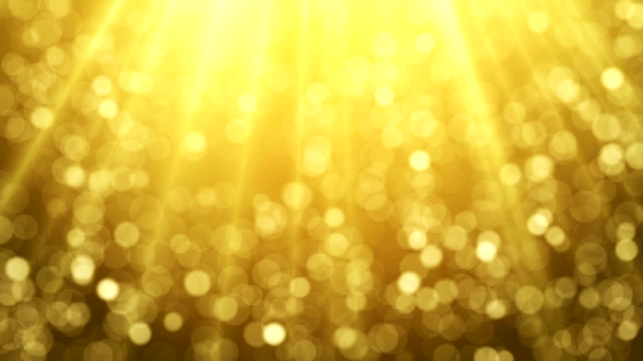 노란색 원, 흐릿한 비디오 배경 애니메이션 루프에서 빛.