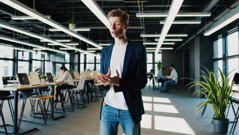 young professional in modern office