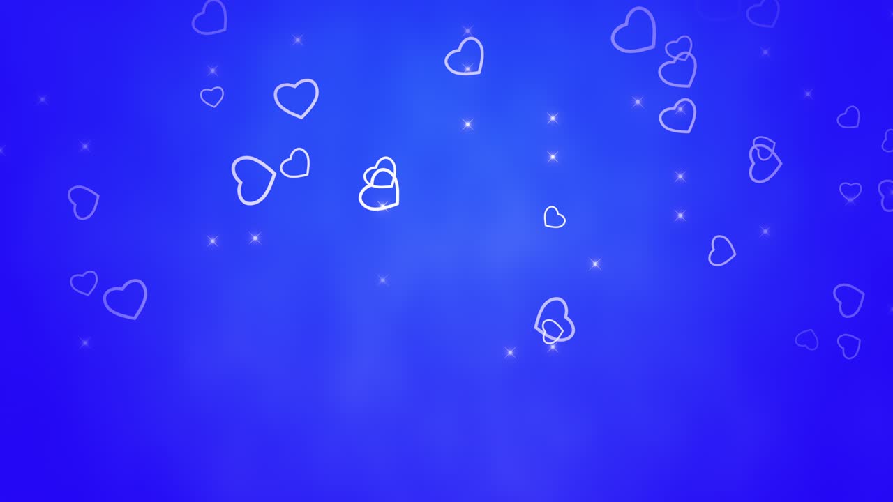 반이는 파란색 배경에 색 로맨틱한 심장