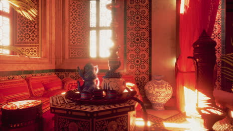 moroccan interior design: a luxurious lounge with sunbeams