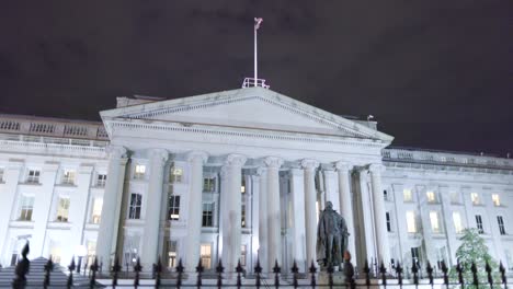 u.s. department of the treasury building - washington, d.c. - night