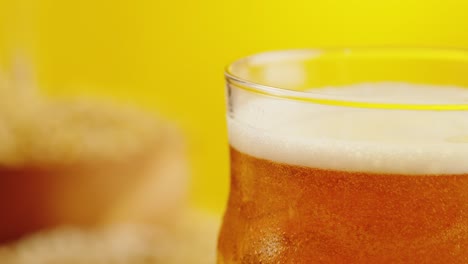 cold beer in glass
