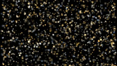Gold and Silver Bokeh Lights Background