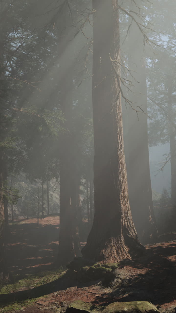 나무 가 풍부 한 밀집 한 안개 숲
