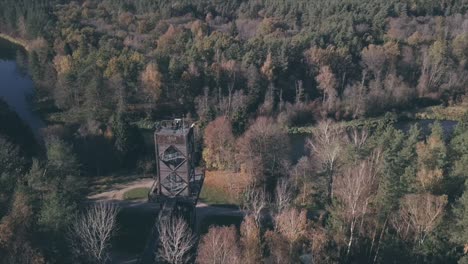 drone flight over the park in lithuania