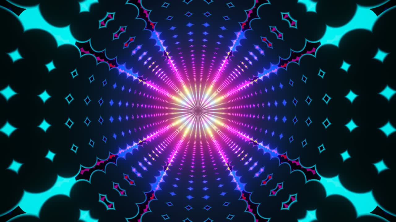Tunnel VJ Loops, sfondo astratto di figure
