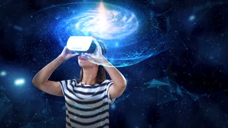 Digitally-generated-video-of-woman-using-virtual-reality-headset-4k