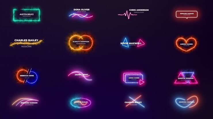 Neon Lower Thirds for After Effects