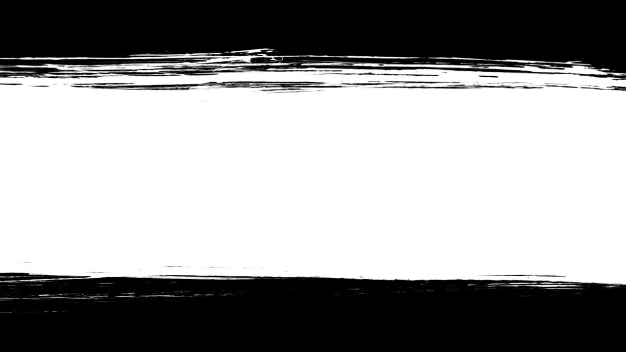 Abstract White Brush Strokes Transition on Black Background