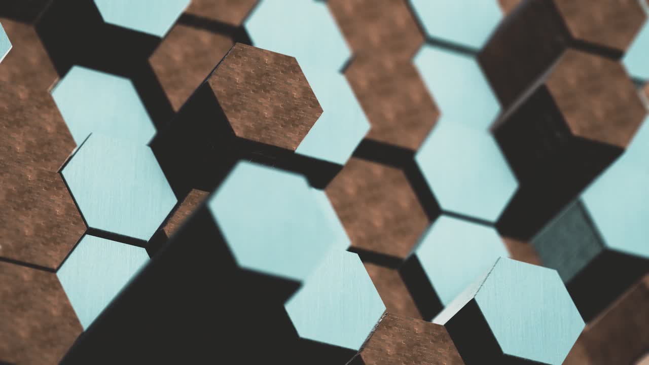fondo en movimiento de hexágonos. gráficos de movimiento 4k