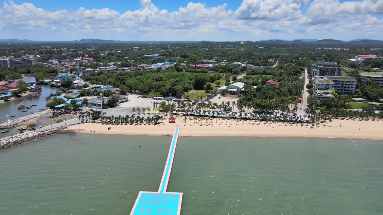 Ban Amphur Beach in Thailand with Aerial Drone Views.
