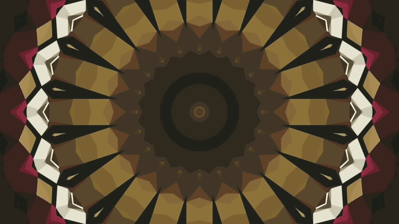 caleidoscopio - animación en bucle sin fisuras de diseños abstractos que se mueven como una ilusión - gráficos