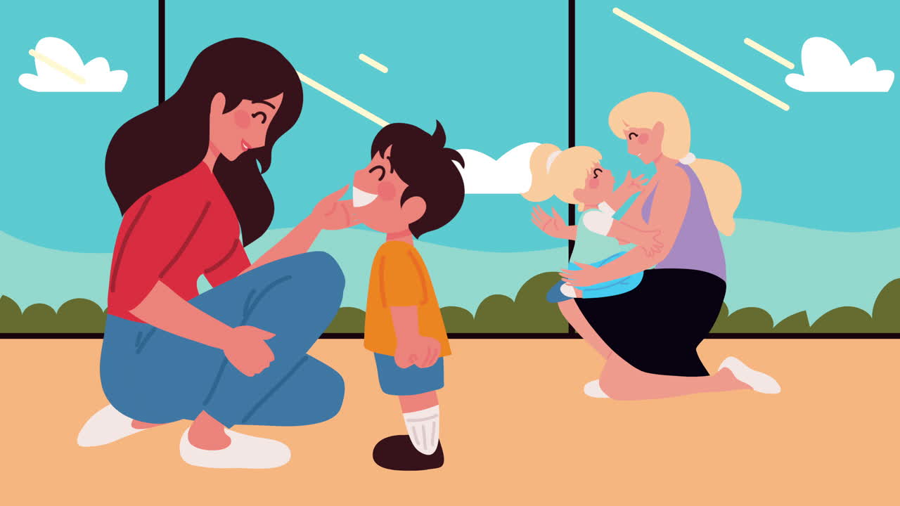 행복한 가족 상호 작용