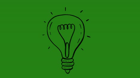 light bulb hand drawn animation