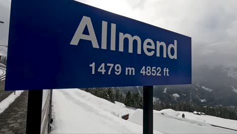 snowy alpine landscape in switzerland - almend (1479m)