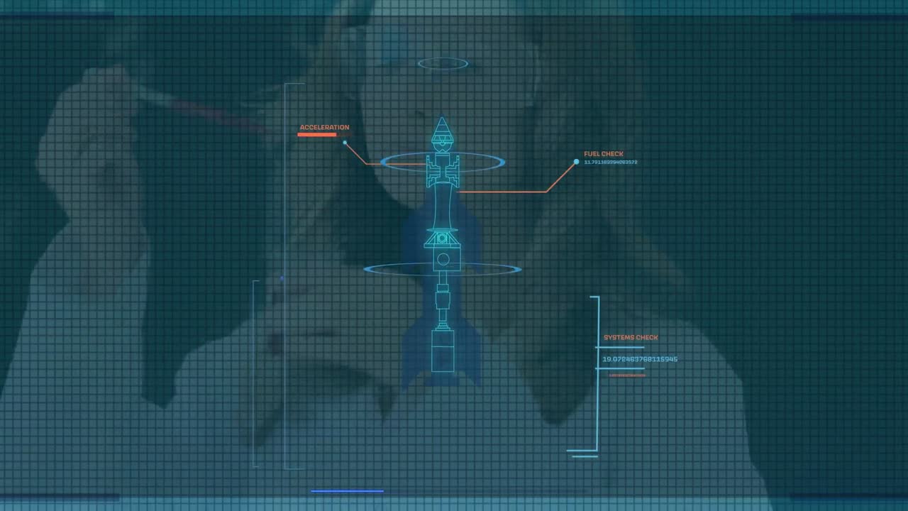 과학 데이터의 애니메이션 백인 여성 실험실 직원