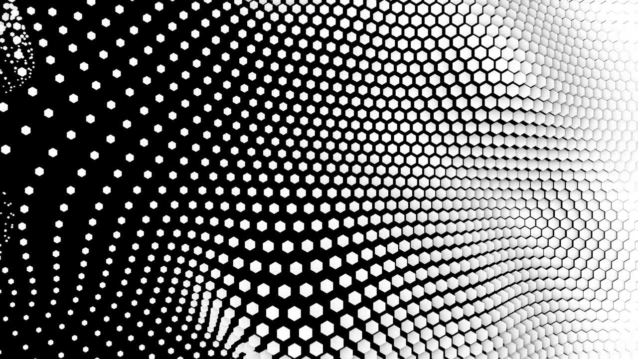 animación hexagonal abstracta patrón multicolor concepto suave de 4k