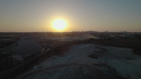 009#-Nesher-Cement-Factory,-Ramla,-israel-Industrial-Area---aerial-trucking-to-right