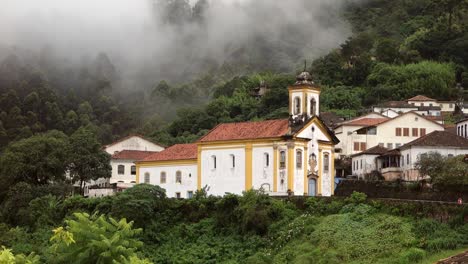 Nossa-Senhora-das-Merces-church-in-Ouro-Preto,-old-mining-town-in-Brazil