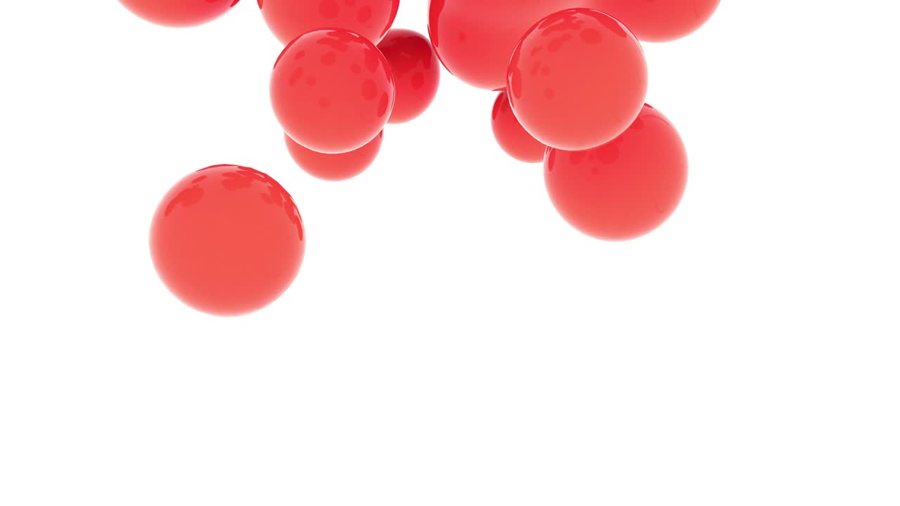 Abstract 3d liquid balls. 4k render animation. Seamless loop.