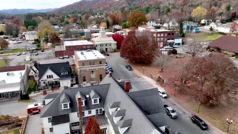 Aerial-pullout-burnsville-nc,-north-carolina