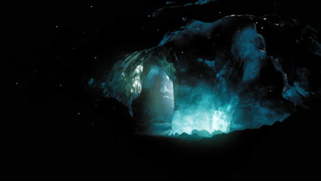 cueva de hielo en el espacio