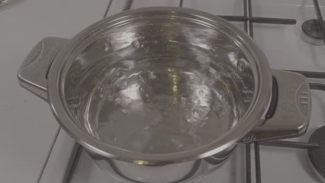 pot of water boiling on a stove