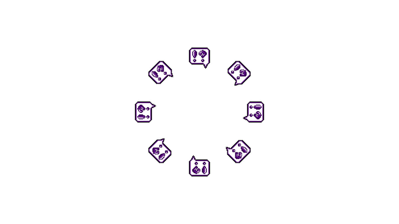 Pixel Art Speech bubble Interrobang Spinning Circle Animated Overlay Transparent 30fps (7)