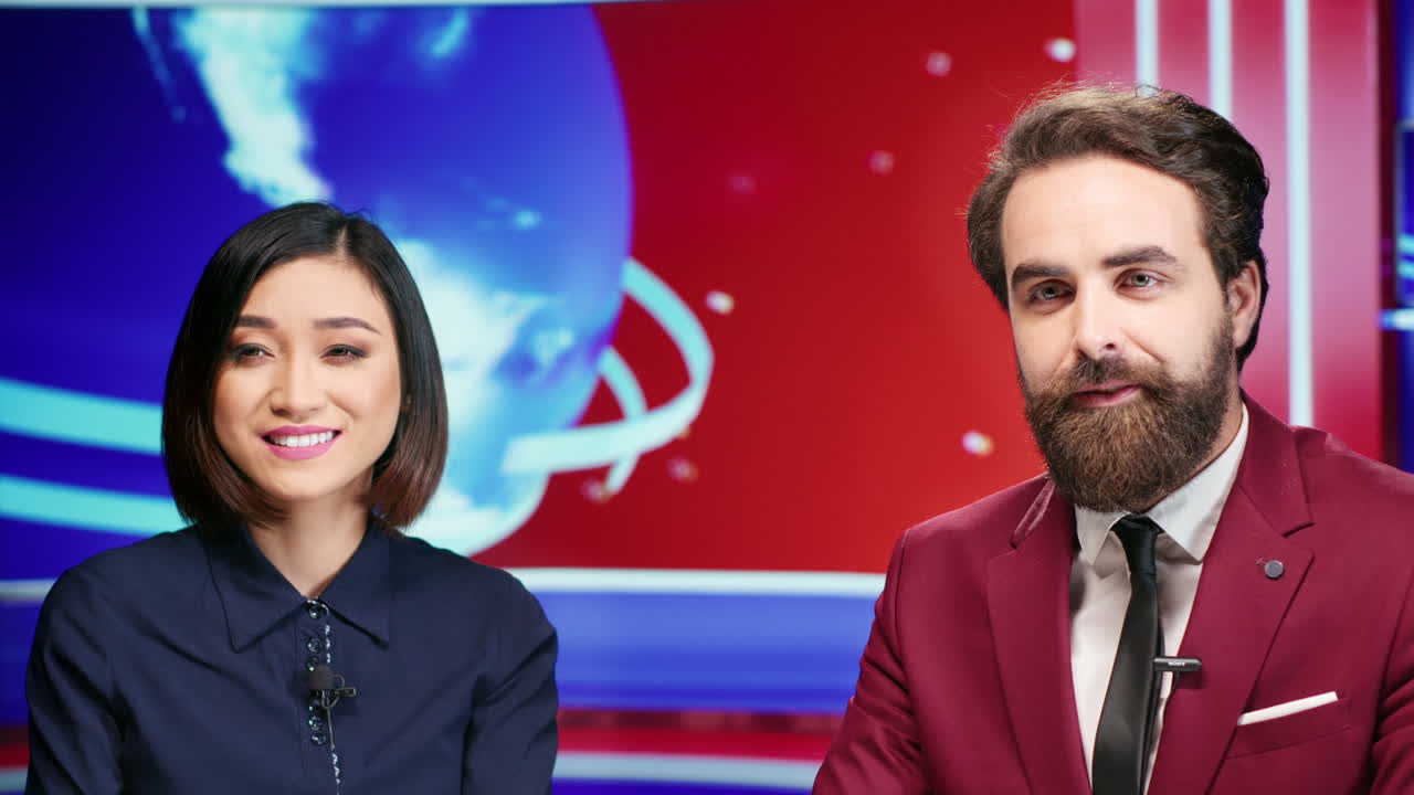 다양한 진행자 들 이 아침 쇼 를 진행 한다