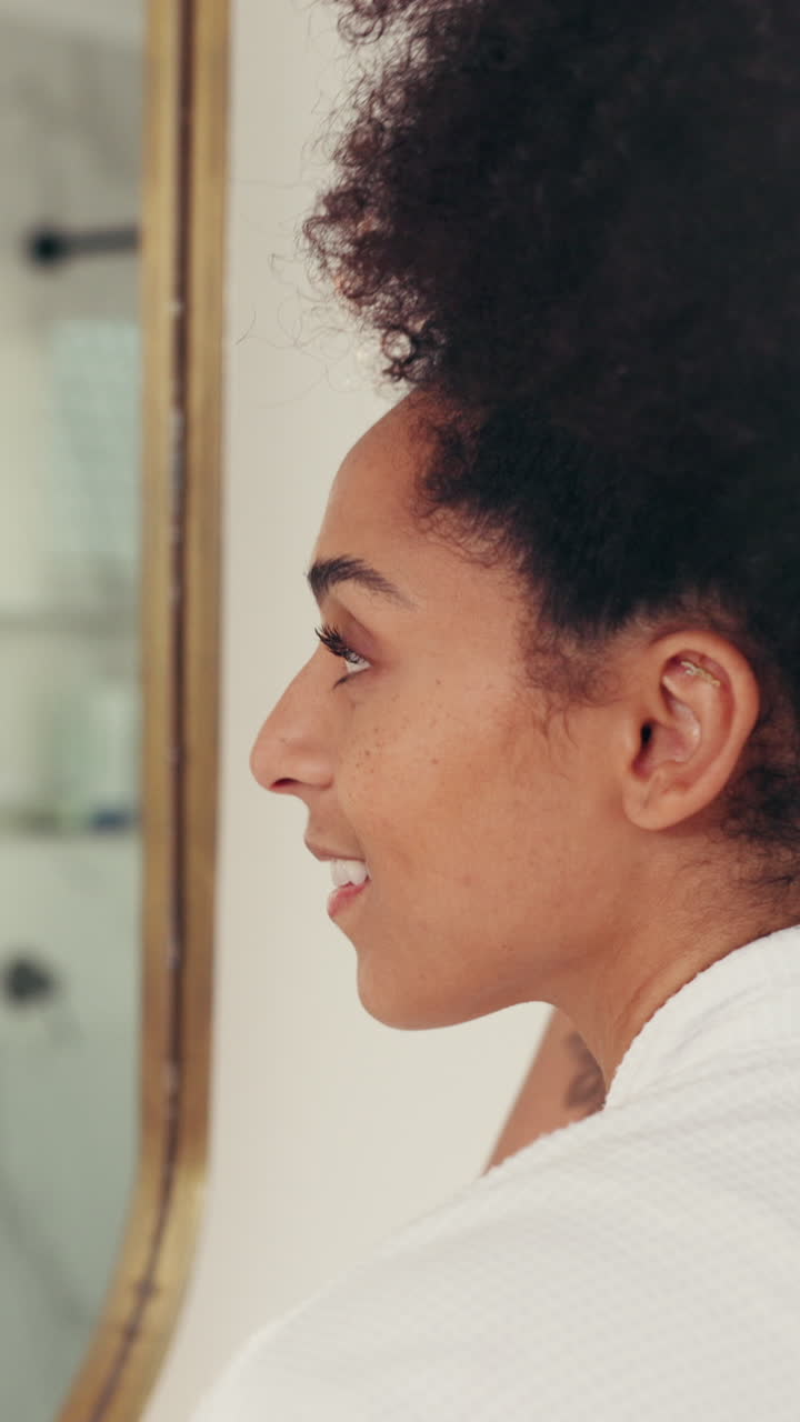 Woman with Afro Hairstyle and Robe