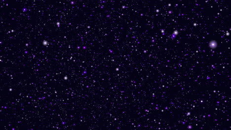 fly colorful stars field with neon color in dark galaxy