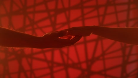 human connection through touching hands